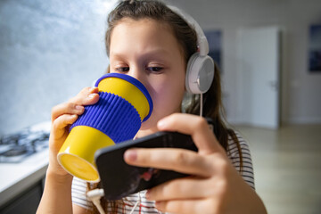teenage girl with  phone