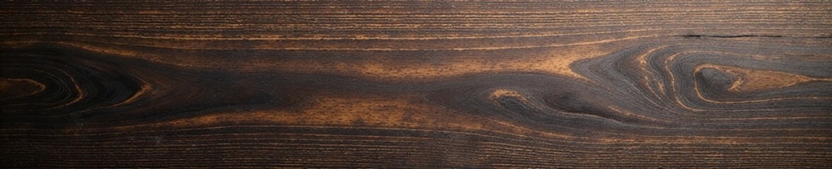 Fototapeta premium Wooden table top with a smooth, wavy marble surface, dark brown, vintage