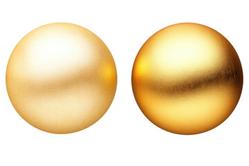 Obraz premium Elegant gold, silver, and bronze spheres, cut out