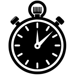 Analog stopwatch silhouette