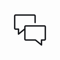 Naklejka premium Chat message bubble icon vector sign