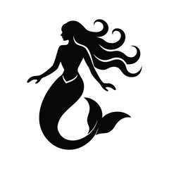 a vector illustration of a  mermaid.