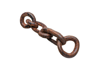 Obraz premium Heavy rusted chain link resting on a flat surface