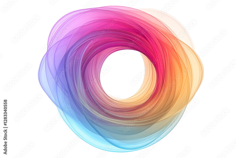 Canvas Prints vibrant color swirl demonstrating dynamic movement