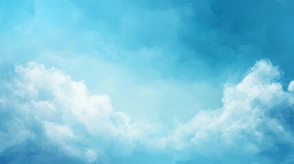 Soft Ethereal Azure Sky with Delicate Clouds in Canvas Format