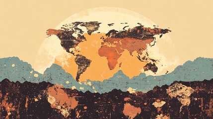 World Mine Mixed Media Digital Technology Composition