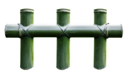 Bamboo fence element for landscaping projects, cut out