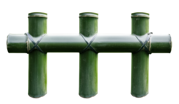 Bamboo fence element for landscaping projects, cut out