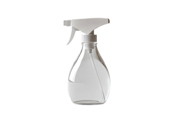 Clear spray bottle for home cleaning purposes
