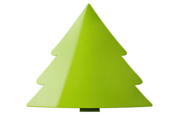 Fototapeta premium A vibrant green Christmas tree stands prominently, cut out