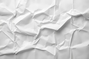 Obraz premium Textured Crumpled White Paper in Minimalist Abstract Composition