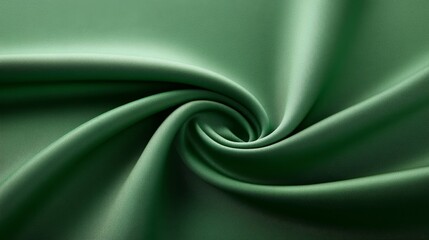 Obraz premium Elegant Green Fabric Texture in Soft Draped Arrangement