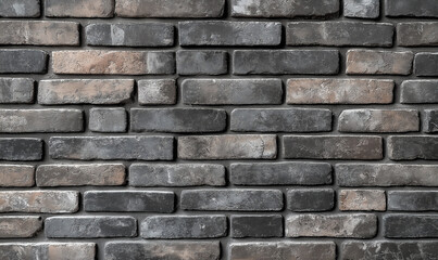 Obraz premium Gray brick wall offering a cool, neutral backdrop for contemporary and minimalist interiors.