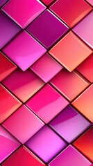 Obraz premium A close-up of a cell phone with a red and pink pattern on the back