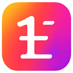 Fototapeta premium Stylized Number 1 Icon, Gradient Numeric Design, Bold Pink Orange Visual, Modern Branding Element, Creative Marketing Symbol, Generative AI.
