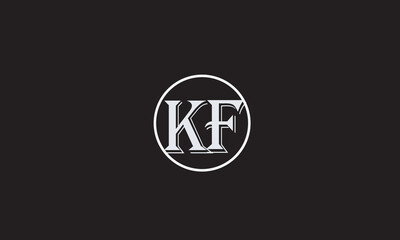 KF, FK, K , F , Abstract Letters Logo Monogram