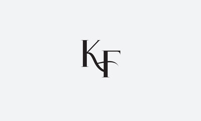 KF, FK, K , F , Abstract Letters Logo Monogram