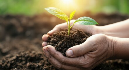 young plant in hand