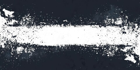 Black and white image of a white line with a lot of black spots