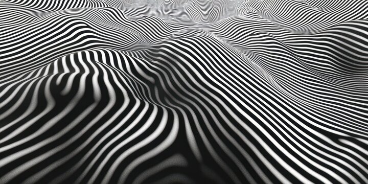 Black and white striped hill