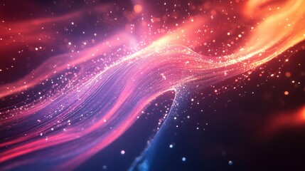 Fototapeta premium A colorful, swirling pattern of glittering particles