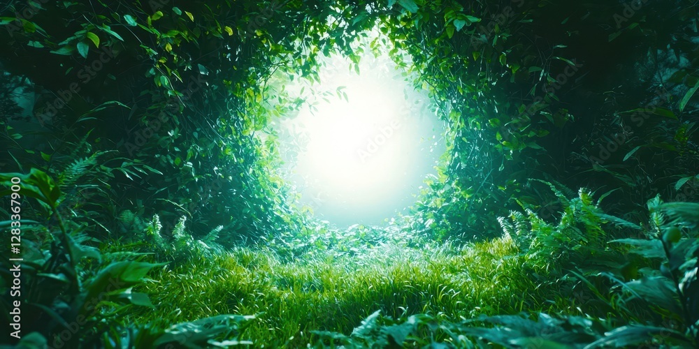 Poster forest with a large opening in the middle