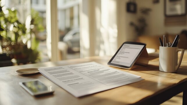 Election rule document on a desk in a clean office. Featuring clear and simple voter instructions