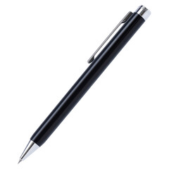 Stylish black pen with chrome accents for writing , IT Gadget, isolated on transparent background