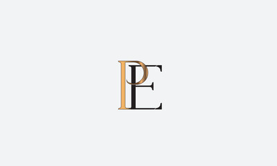 EP, PE, E , P , Abstract Letters Logo Monogram