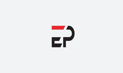 EP, PE, E , P , Abstract Letters Logo Monogram