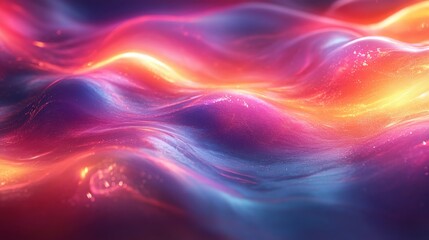 Obraz premium A colorful wave with a blue and red background