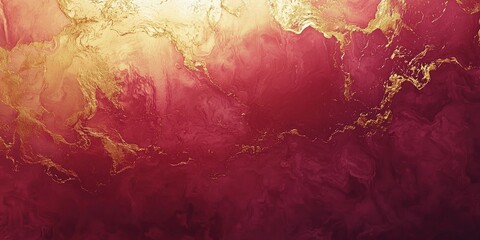Abstract burgundy and gold background with a fluid marble texture, perfect for elegant designs