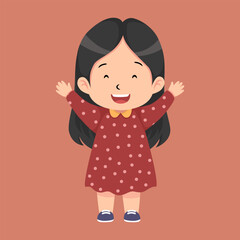 Cute kids design character suitable for children book