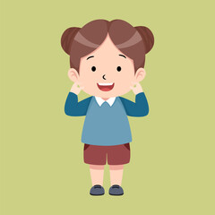 Kids design character vector suitable for children book