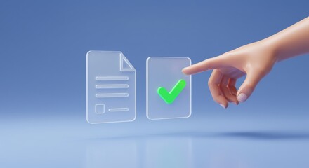 Digital Agreement Confirmation: Hand Selecting Approved Document Online
