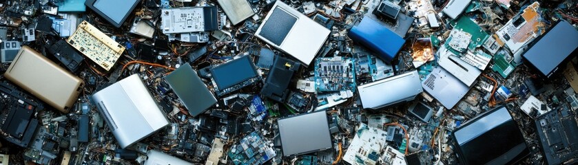 Fototapeta premium Biodegradable tech reduces electronic waste.