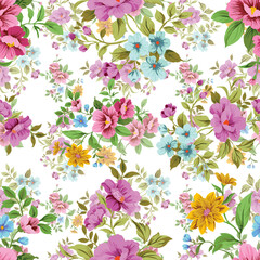Seamless Floral Pattern cute vintage blossom