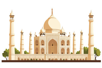 Obraz premium Miniature of Taj mahal agra, India isolated on transparent background