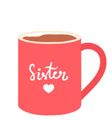 Sister family Member Mug – Minimalist Design 