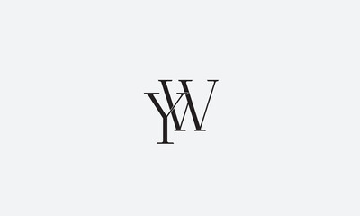 YW, YW, Y , W , Abstract Letters Logo Monogram