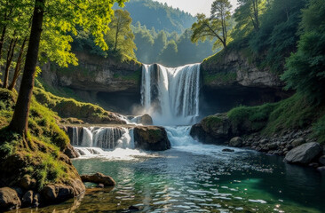 Naklejka premium maintaining a healthy ecology in the wild. the concept of environmental pollution awareness