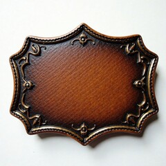 Distressed leather rodeo belt buckle, belt, rodeo, vintage