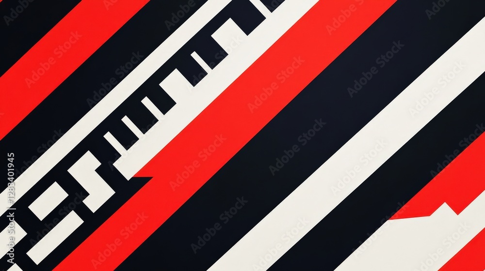 Poster a striped pattern with bold contrasting colors arranged in diagonal lines, creating an eye-catching 