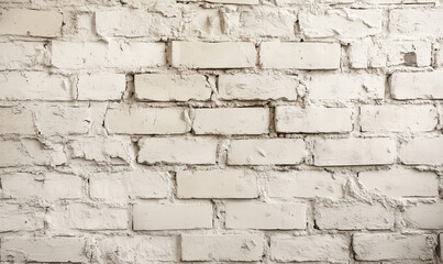 Neutral-Toned Brick Wall with Modern Whitewash, Blending Timeless Texture and Contemporary Architectural Sophistication for Interiors