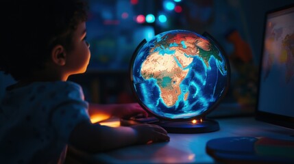 Fototapeta premium Remote teaching tools enable global access to quality education.