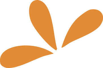 
Floral leaf decorative element, in vintage color isolated on white background.