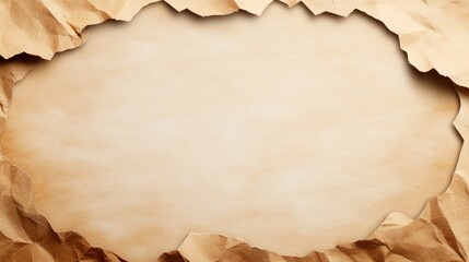 Torn Paper Frame with Empty Space for Text or Design Elements