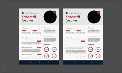 Naklejka premium Resume CV. Clean, Modern and Professional Resume CV Templates. 