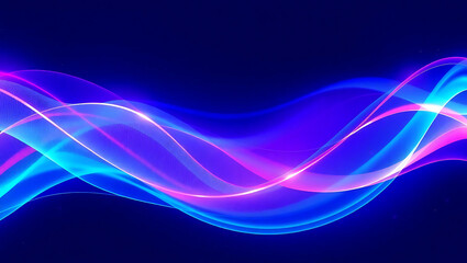 Naklejka premium abstract wave background Dark abstract background with glowing wave. Shiny moving lines design element. Modern purple blue gradient flowing wave lines