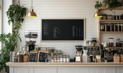 Customize Your Café Menu using a chalkboard featuring artistic lettering, modern design, and creative charm
